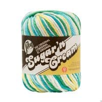 Lily Sugar'N Cream 4 Ply Knitting Wool Yarn 56.7g -2223 Mod Ombre